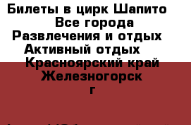 Билеты в цирк Шапито. - Все города Развлечения и отдых » Активный отдых   . Красноярский край,Железногорск г.